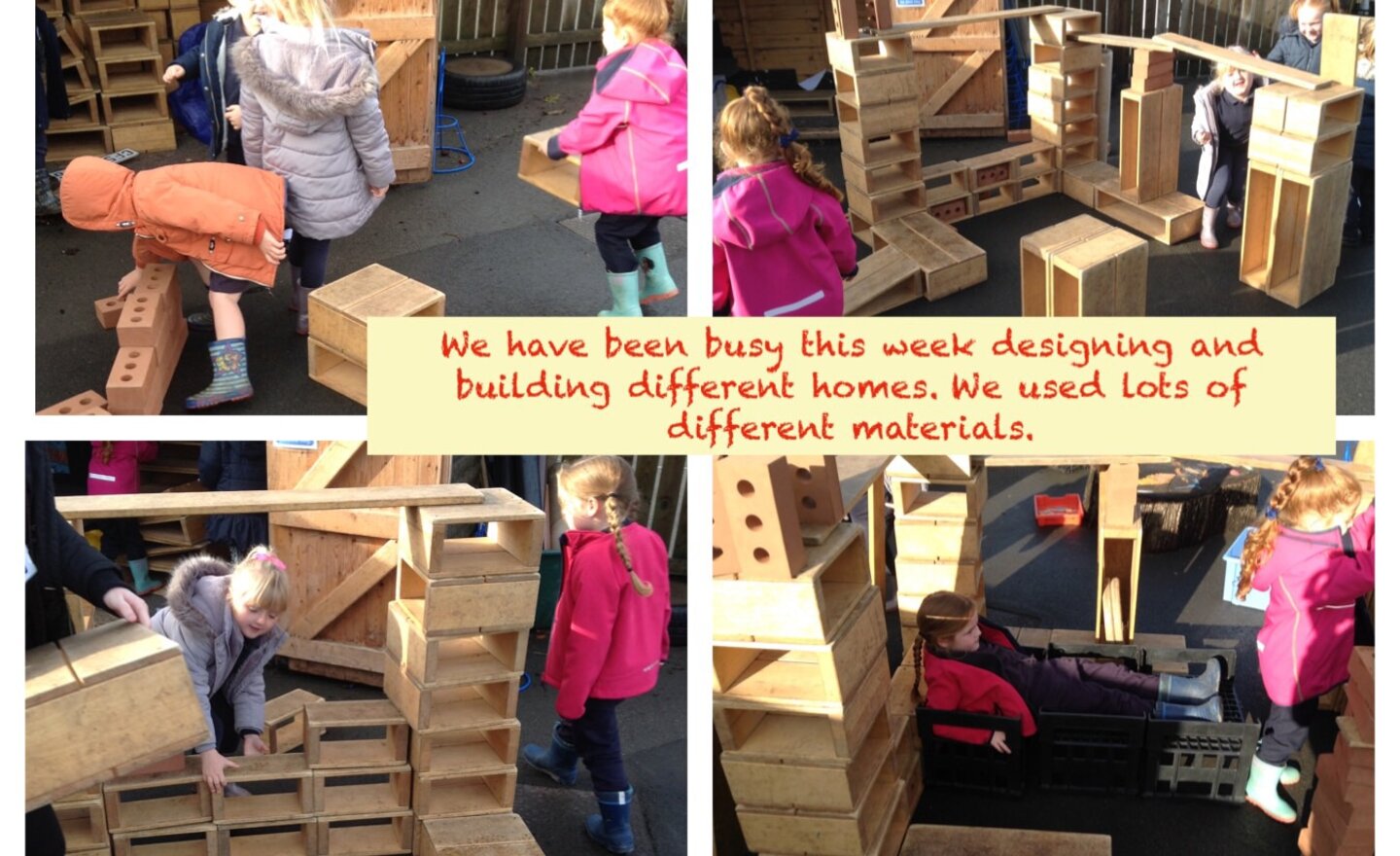 Image of Creating different buildings and structures. 